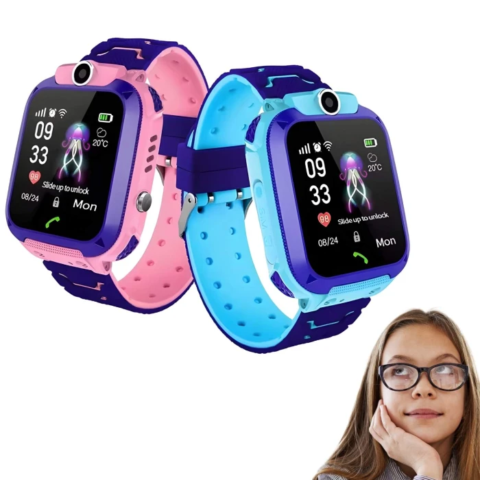 Bezpieczny Smartwatch Q12 dla dzieci – Rozmowy, SOS, lokalizacja LBS